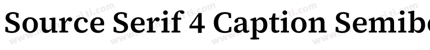 Source Serif 4 Caption Semibold字体转换